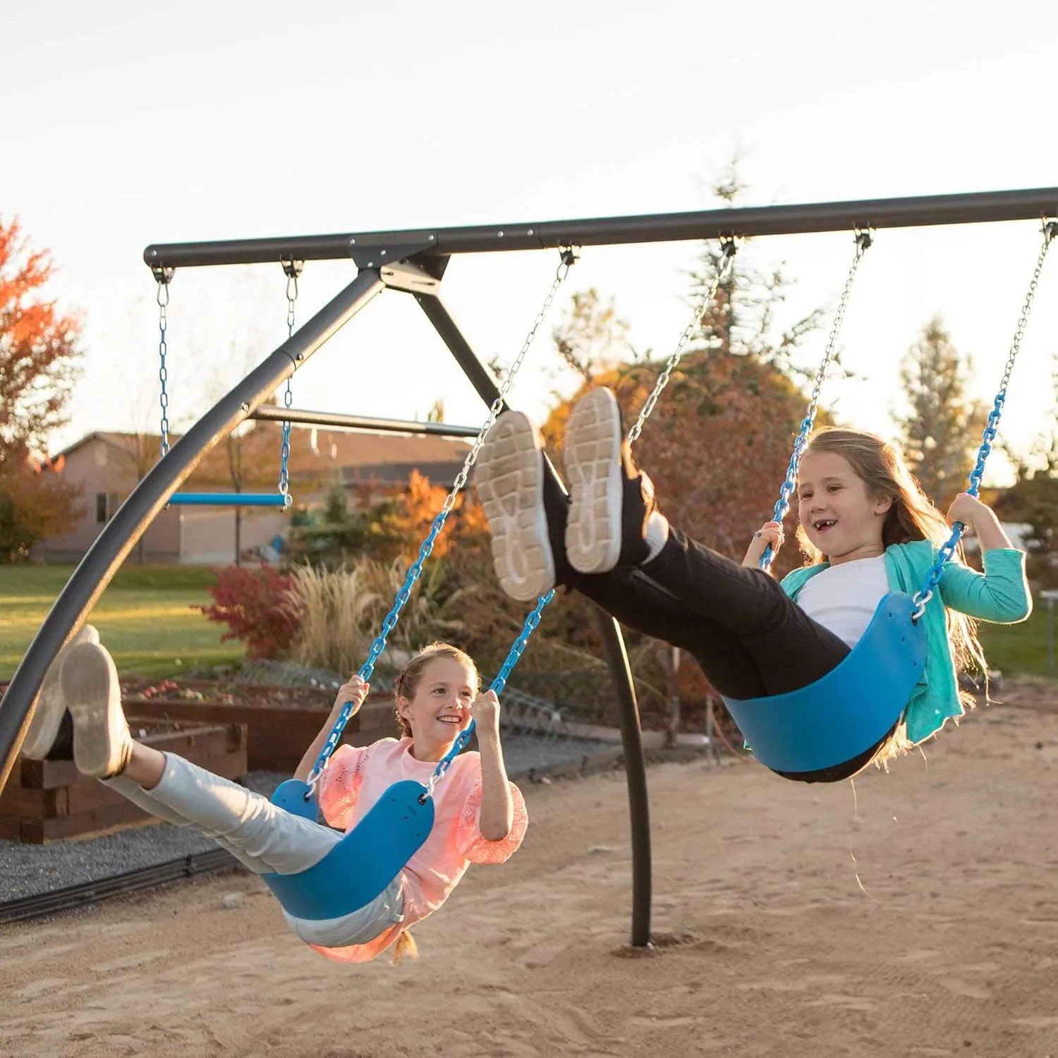 Lifetime 90918 Adventure Tower Playset Swing Set, Blue