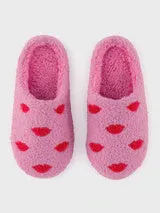 LIPS SLIPPERS in Pink