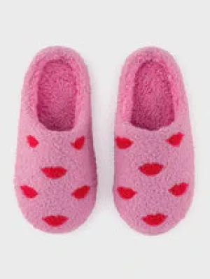 LIPS SLIPPERS in Pink