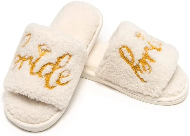 Living Royal Slide Slippers, Novelty Cozy Non-Slip Rubber Sole, Soft 100% Polyester, Funny Fuzzy Design