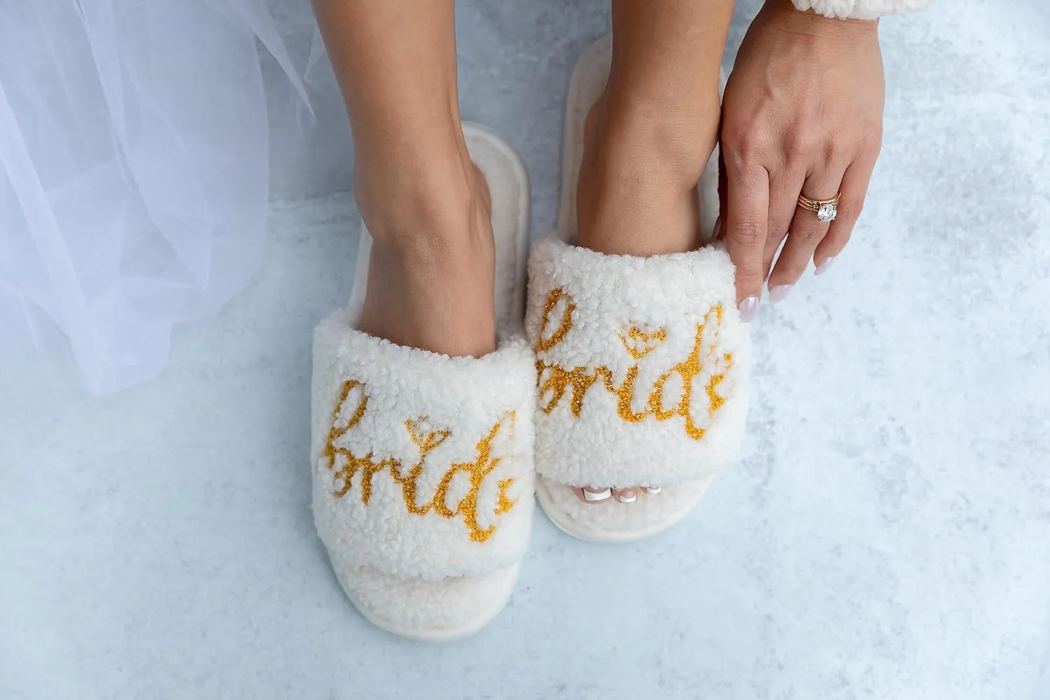 Living Royal Slide Slippers, Novelty Cozy Non-Slip Rubber Sole, Soft 100% Polyester, Funny Fuzzy Design