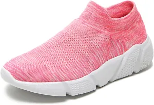 LLTMALL Women's Knit Loafer Sneakers Mesh Breathable Slip on Tennis Walking Sock Shoes