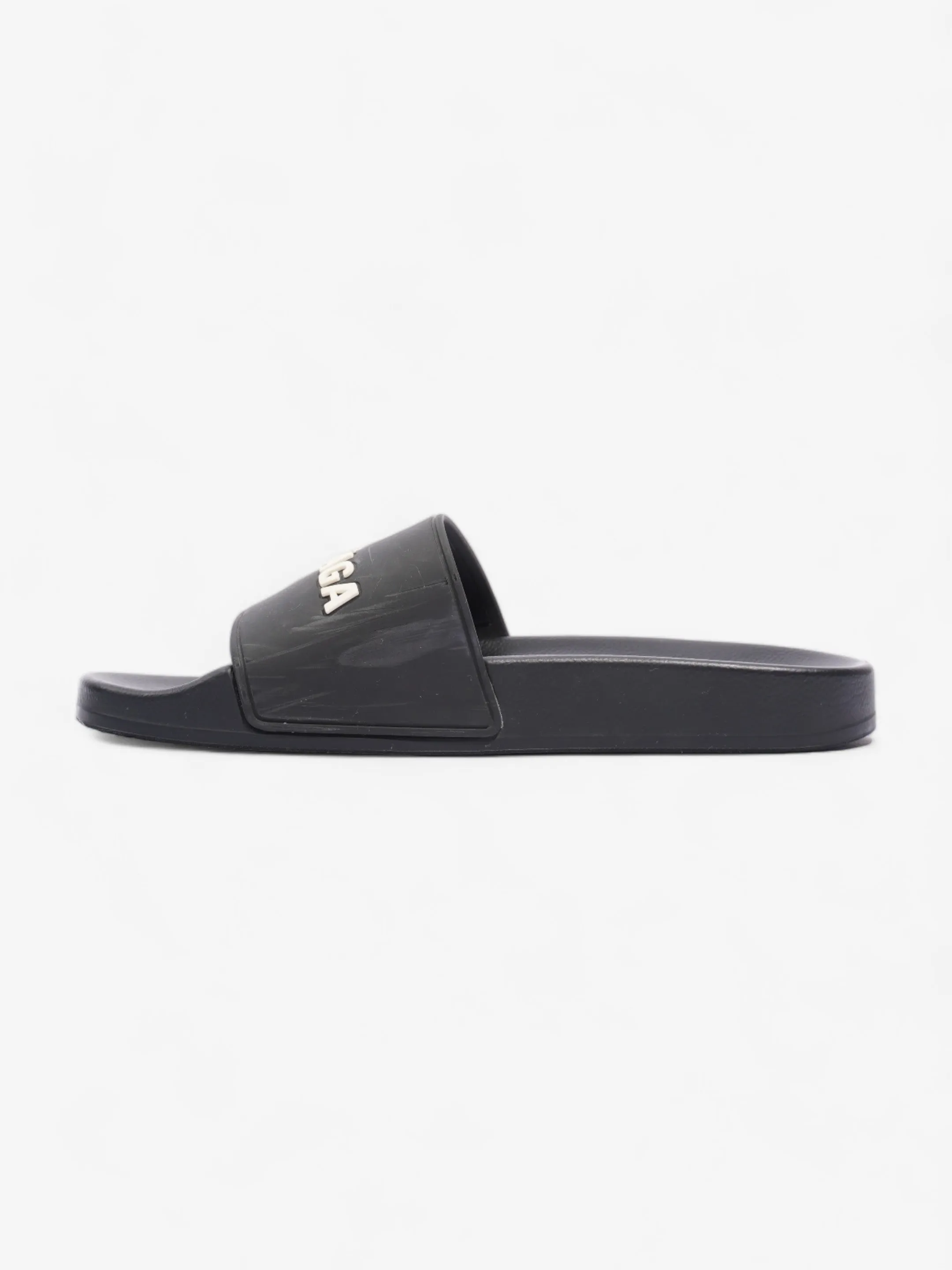 Logo Pool Slide Black / White Logo Rubber EU 39 UK 6