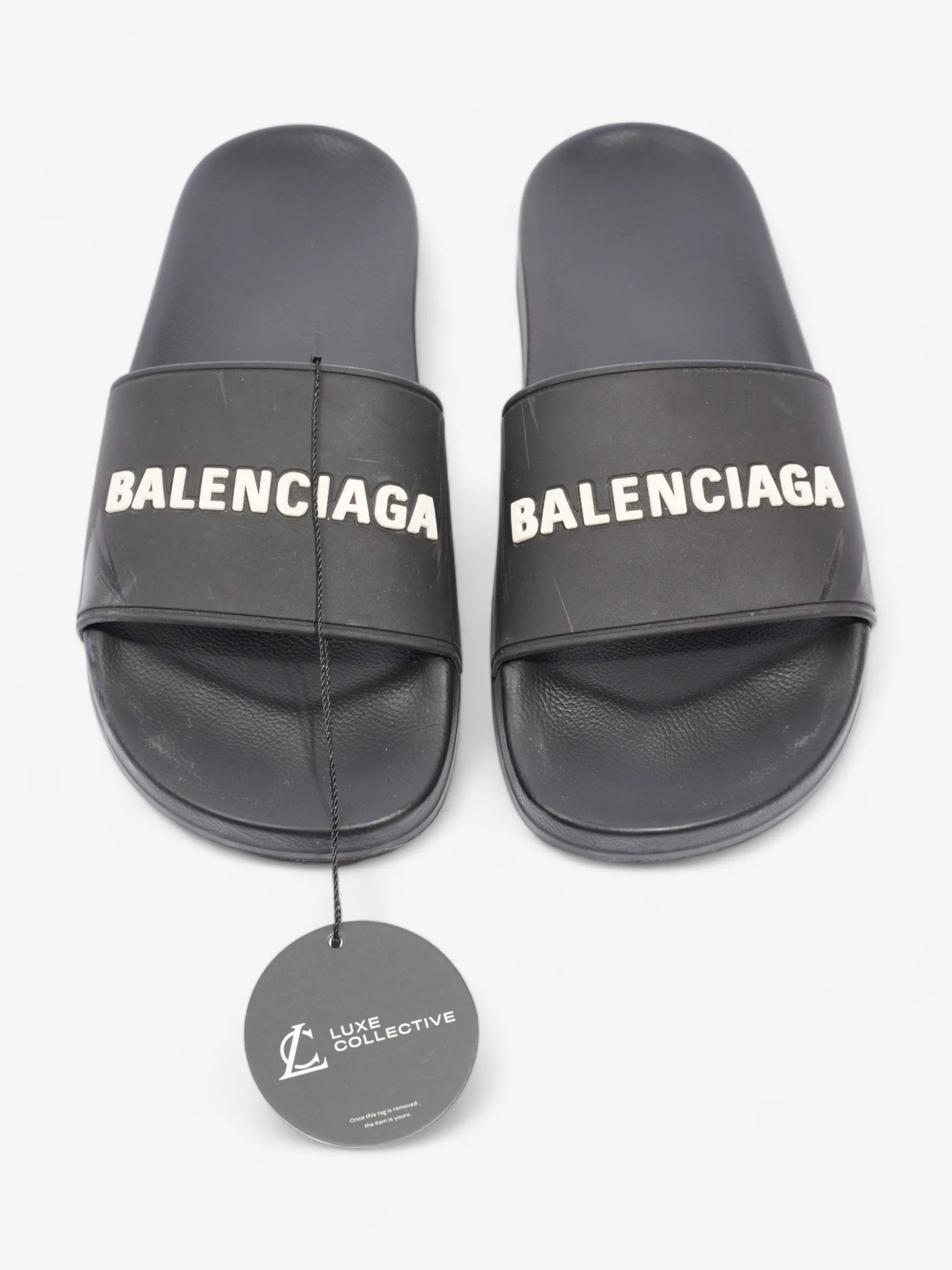 Logo Pool Slide Black / White Logo Rubber EU 39 UK 6