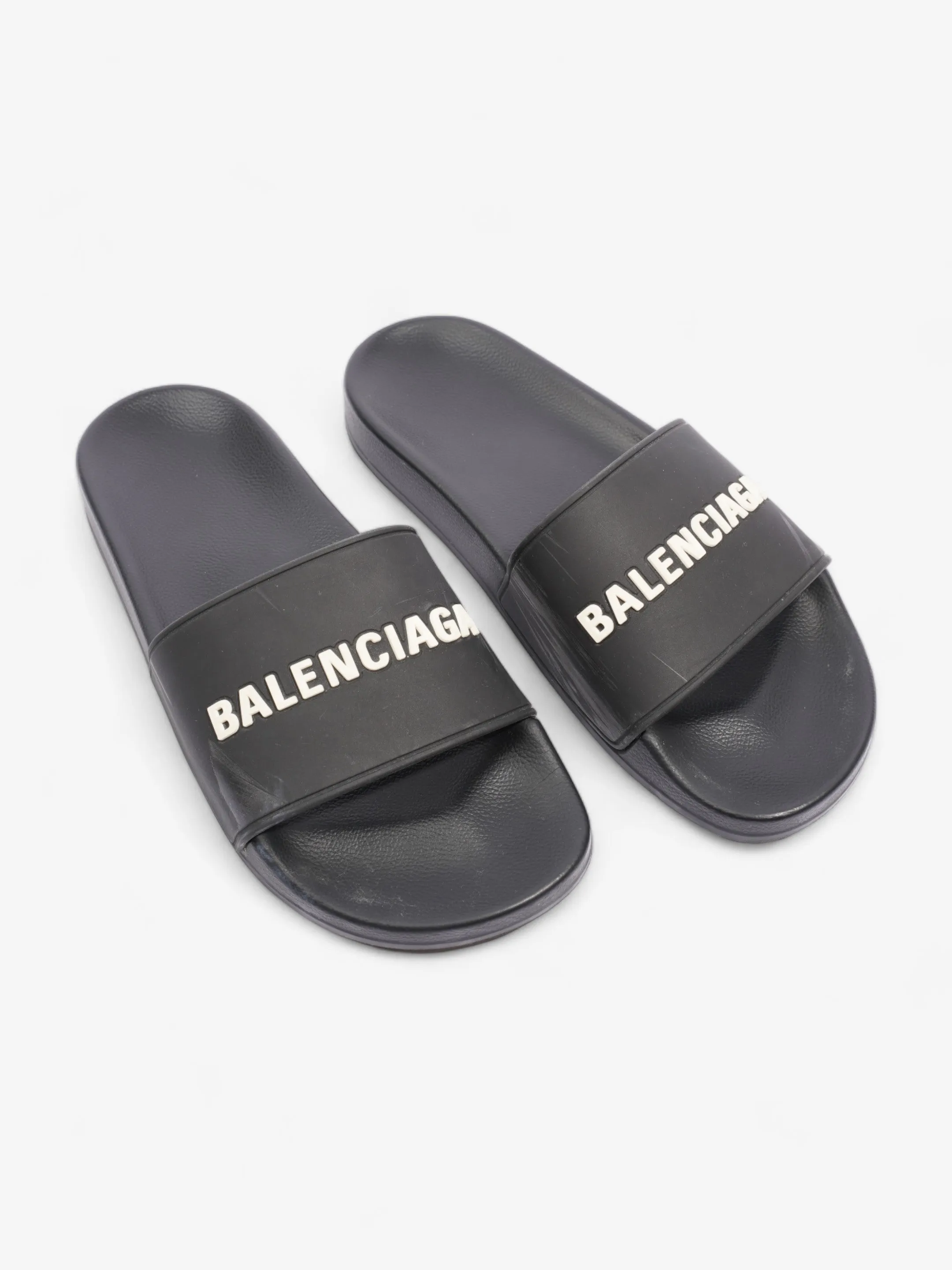 Logo Pool Slide Black / White Logo Rubber EU 39 UK 6