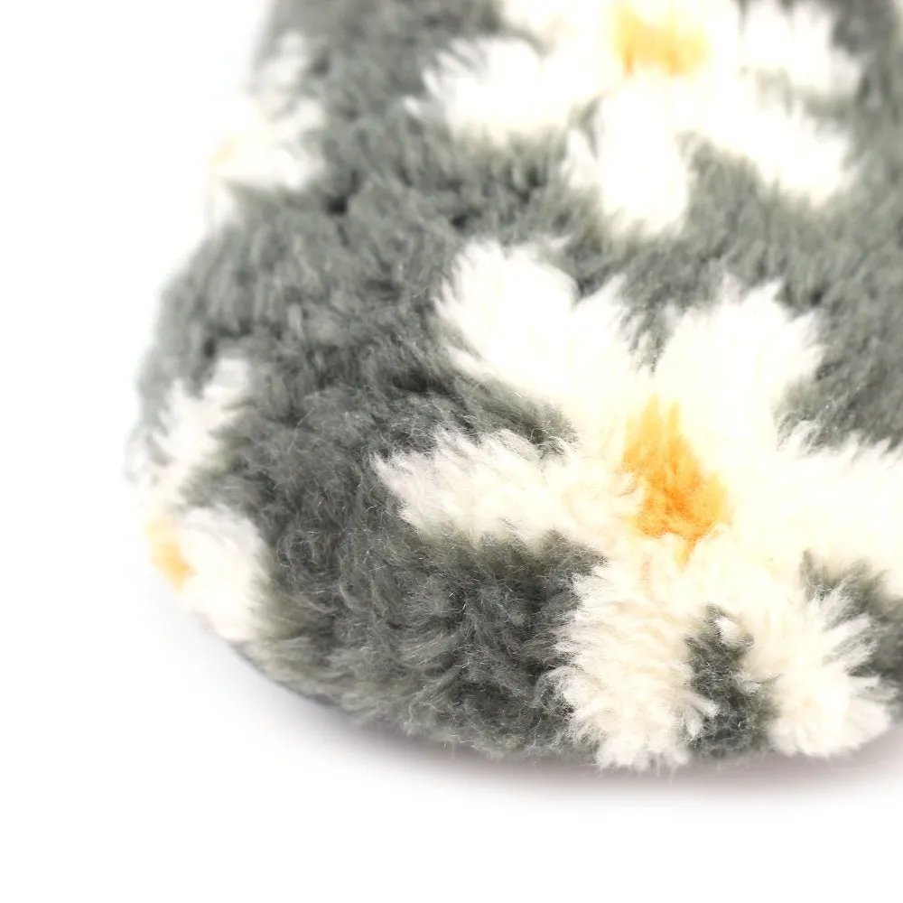 Lunar Plumeria Women's Flower Mule Machine Washable Slipper Grey