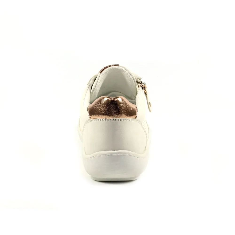 Lunar Tori Women's Lace Up Panelled Trainer White