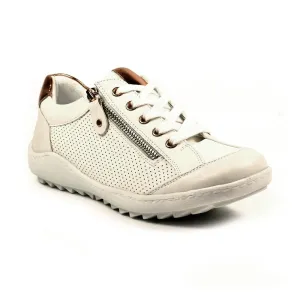 Lunar Tori Women's Lace Up Panelled Trainer White