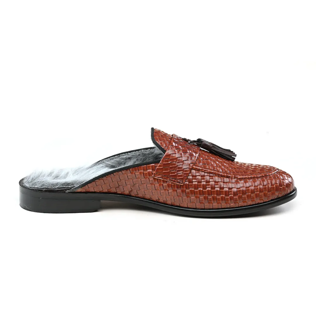 Luxious Mule Shoes With Fur Insoles - Tan