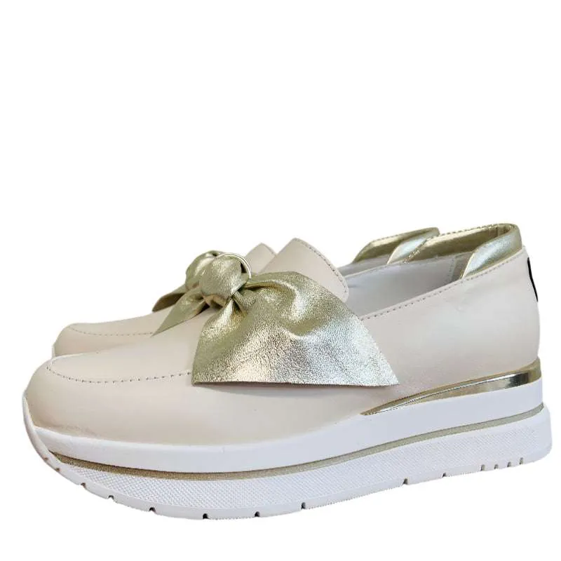 Marco Moreo Beige Platform Loafer|M656JNMI