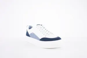 MARCO TOZZI - 23703-135 LACED FASHION SHOE - WHITE/NAVY