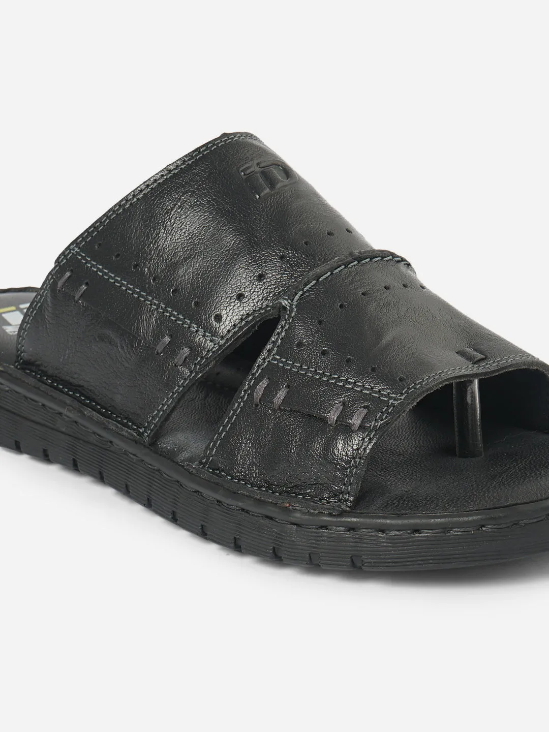 Men's Black Casual Slip On Sandal (ID4067)