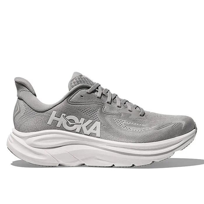 Mens Hoka Clifton 10 Wide in Stellar Grey/Stardust