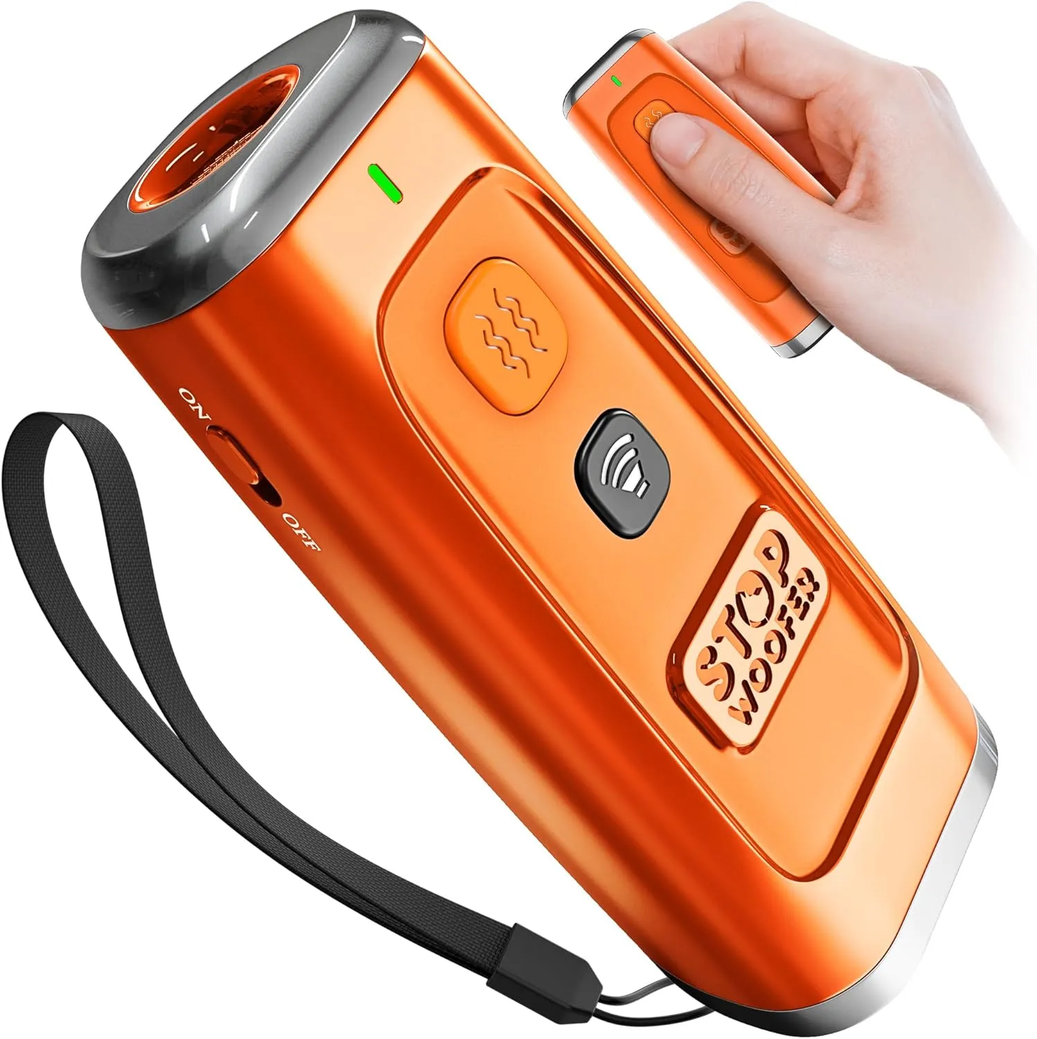 NEW 2025 Dog Bark Deterrent Device - Dog Barking Control Devices Stops Bad Behavior - Rechargeable Ultrasonic Pet Whistle to Stop Barking with The Touch of a Button up to 16,4 FT (5-120 LBS Orange)