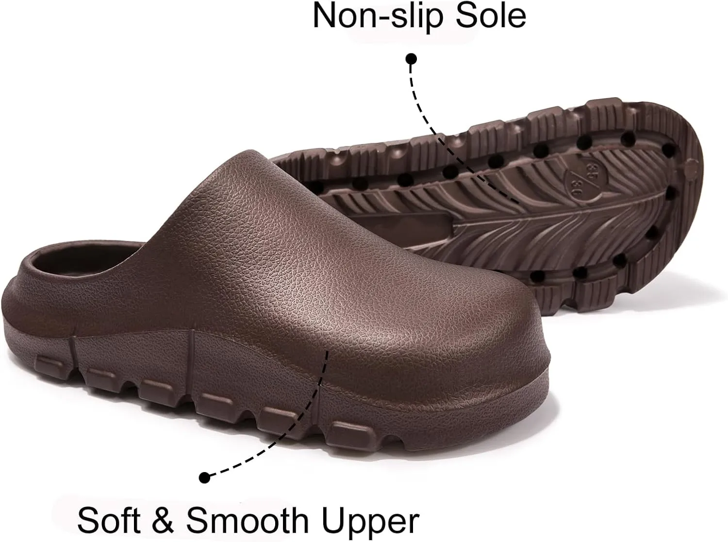 NITTI Women's Arch Support EVA Garden Shoes for Women - Comfort Waterproof Slip-on Outdoor Beach Mules Sandal Ladies Classic Closed Toe Clogs