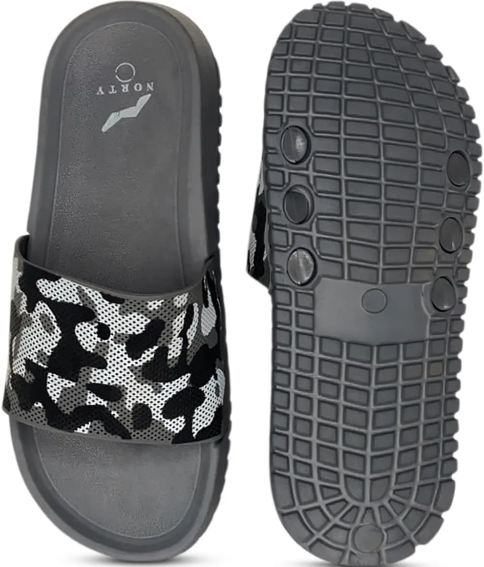 NORTY Men’s Slides Sandal Sport Sandals Open Toe Slip on Indoor Outdoor Shoes