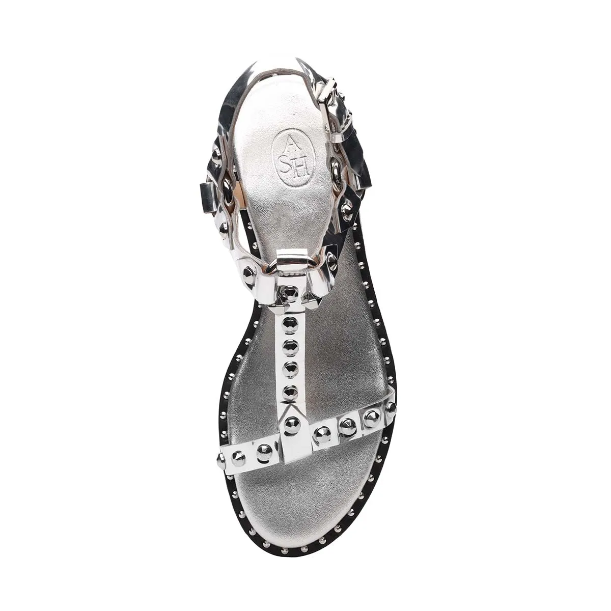 Patsy Metallic Studded Flat Sandal