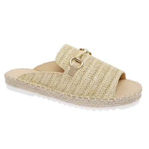 Pierre Dumas Women's Cordell-1 Slide Sandal - Natural 21464-571