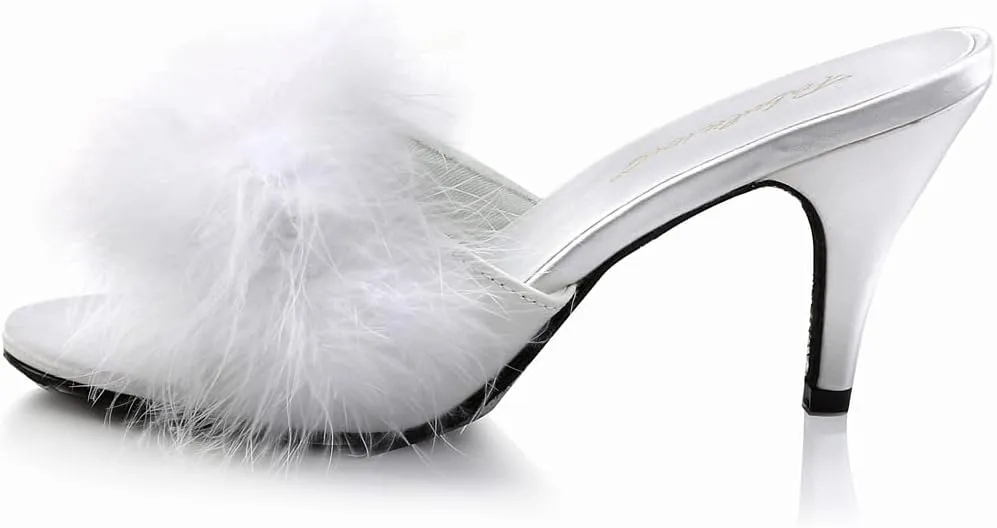 Pleaser Fabulicious Women's Amour-03 Marabou Slipper