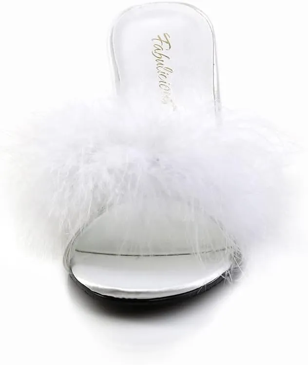 Pleaser Fabulicious Women's Amour-03 Marabou Slipper