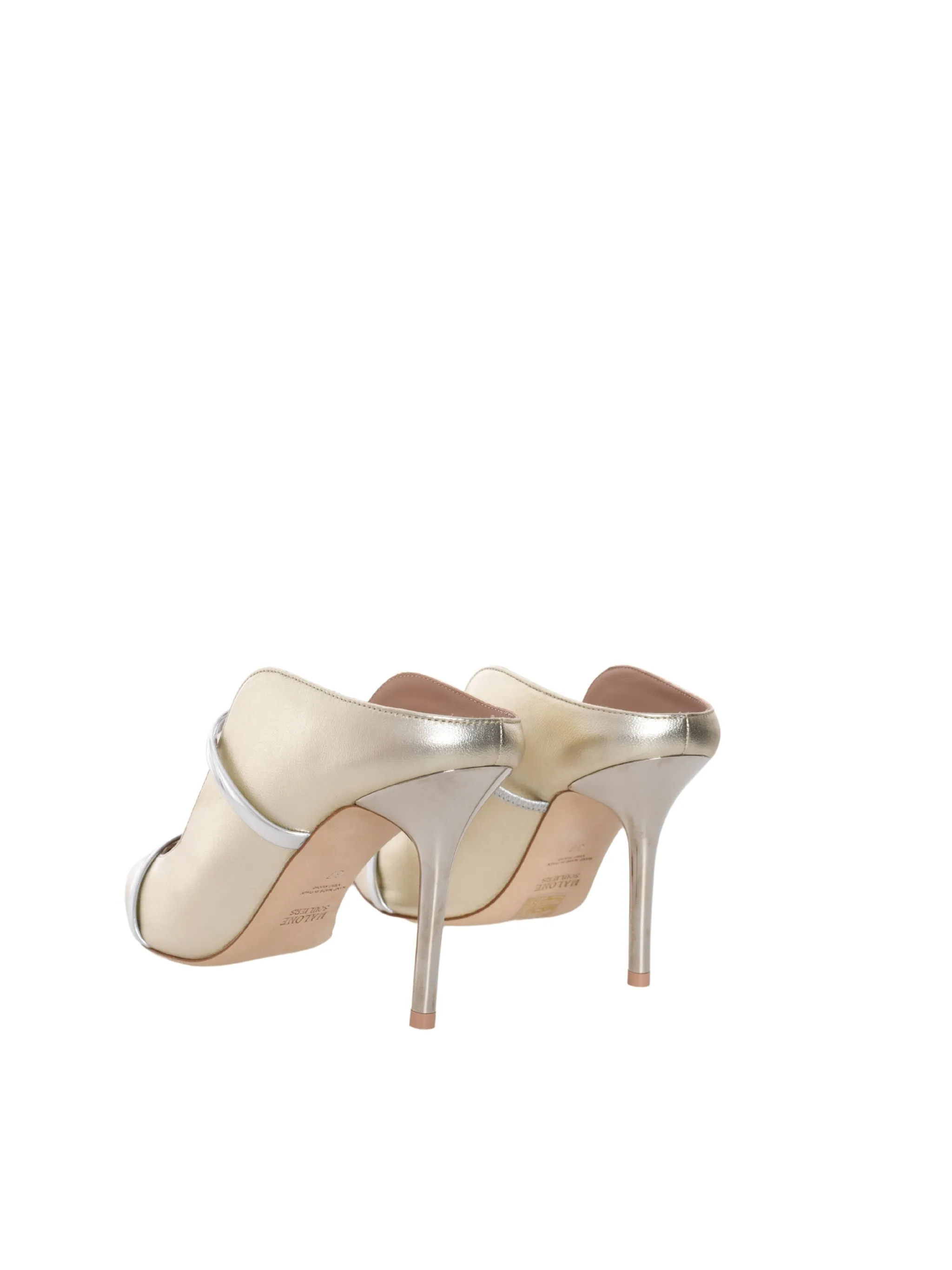 POINTED TOE MULE WITH DOUBLE STRAPS ON STILETTO