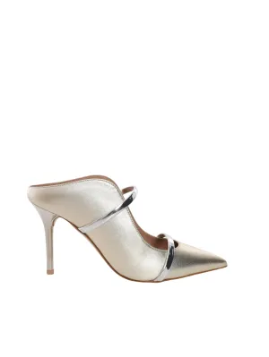 POINTED TOE MULE WITH DOUBLE STRAPS ON STILETTO