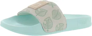 PUMA Leadcat Animal Crossing Slide Ps Girls Shoes Size 1, Color: Eggshell Blue/Whisper White-Blue/Azure