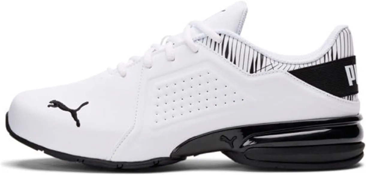 PUMA Men's Viz Runner Cross-Trainer, White/Black 11.5