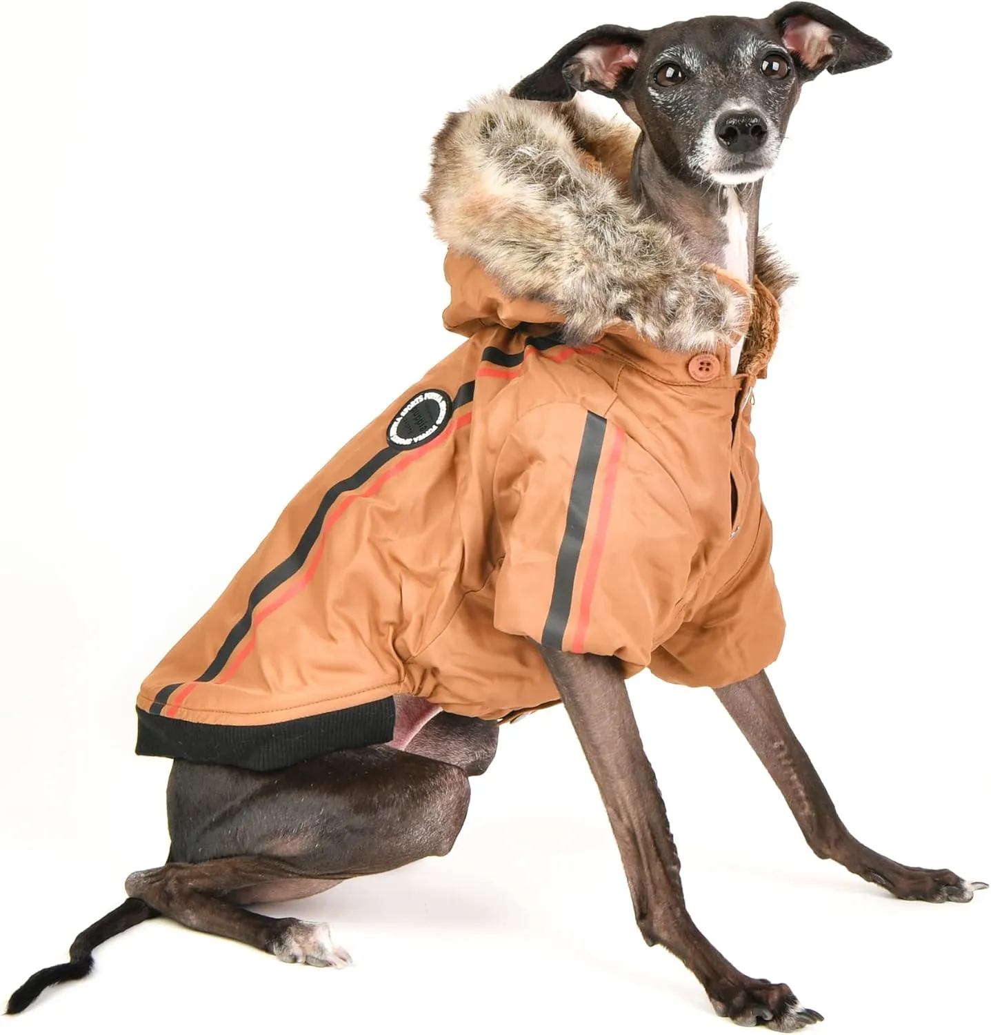 PUPPIA Fallon Winter Dog Jumper - Camel - L