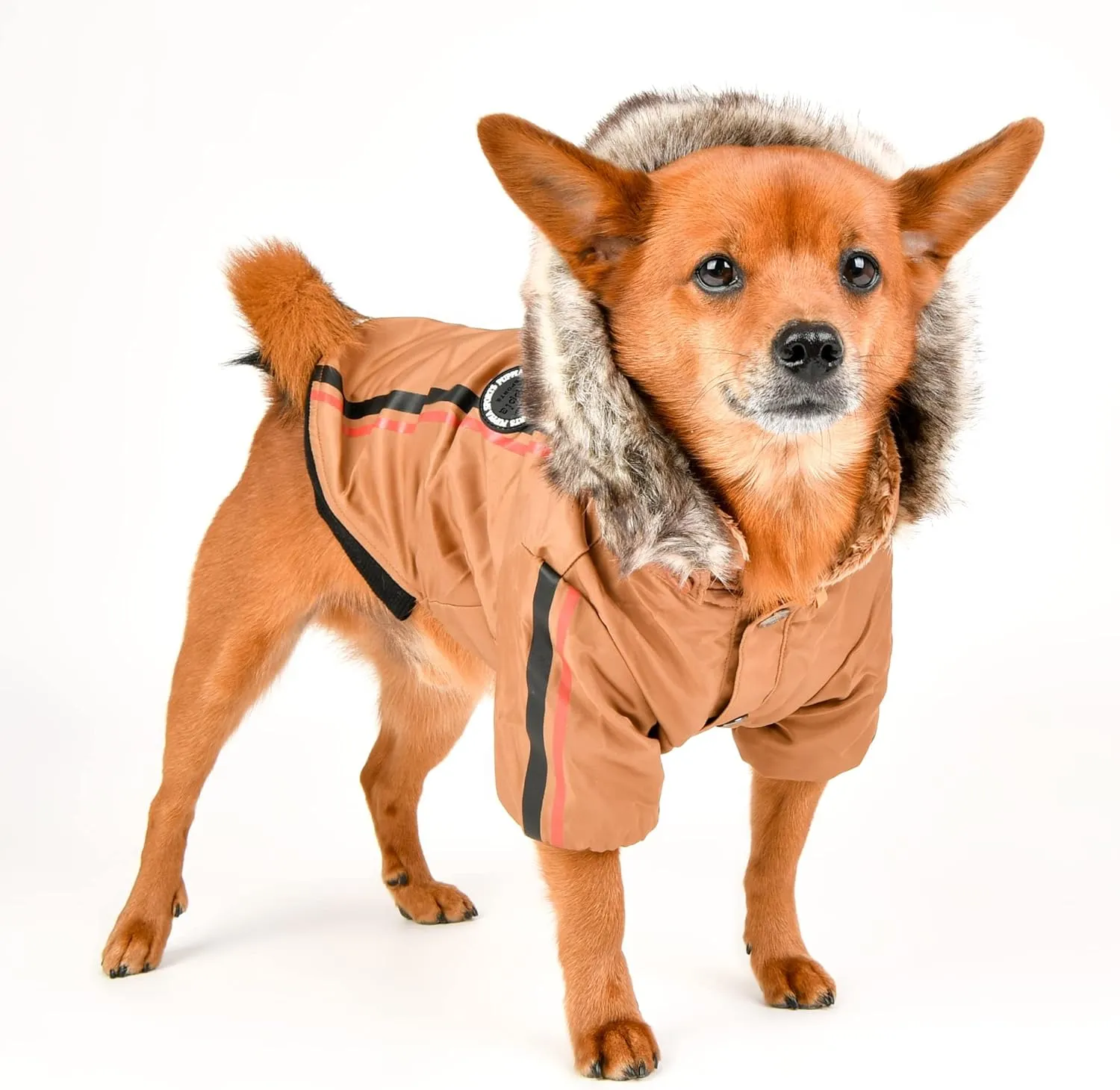 PUPPIA Fallon Winter Dog Jumper - Camel - L