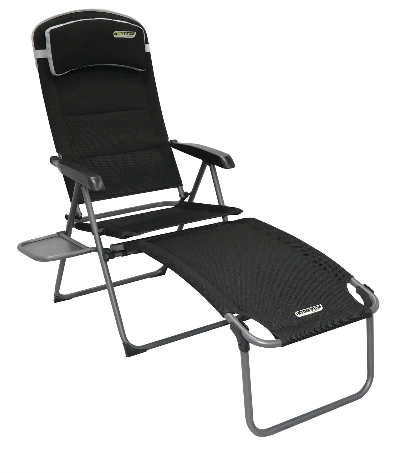 Quest Vienna Pro Recline Camping Caravan Chair with Side Table