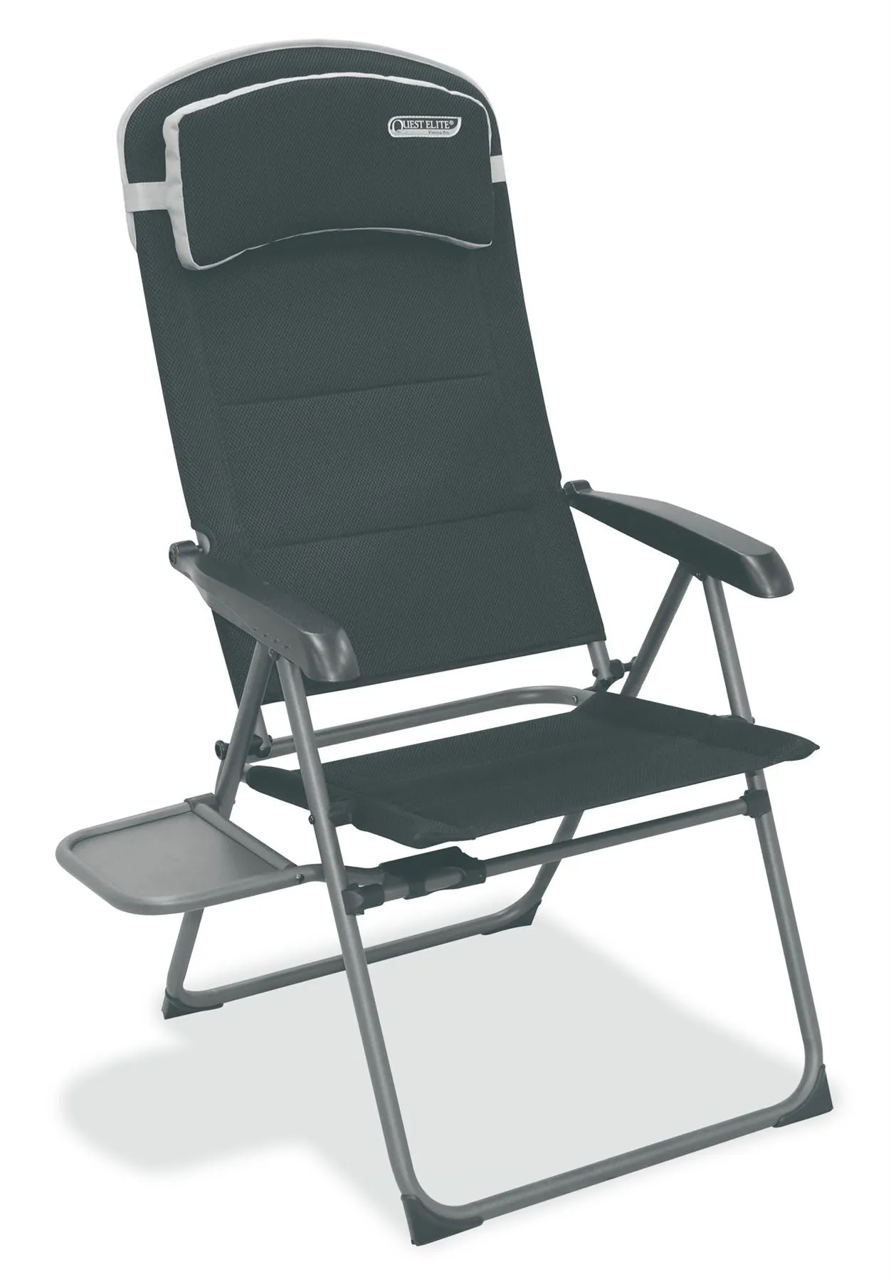 Quest Vienna Pro Recline Camping Caravan Chair with Side Table