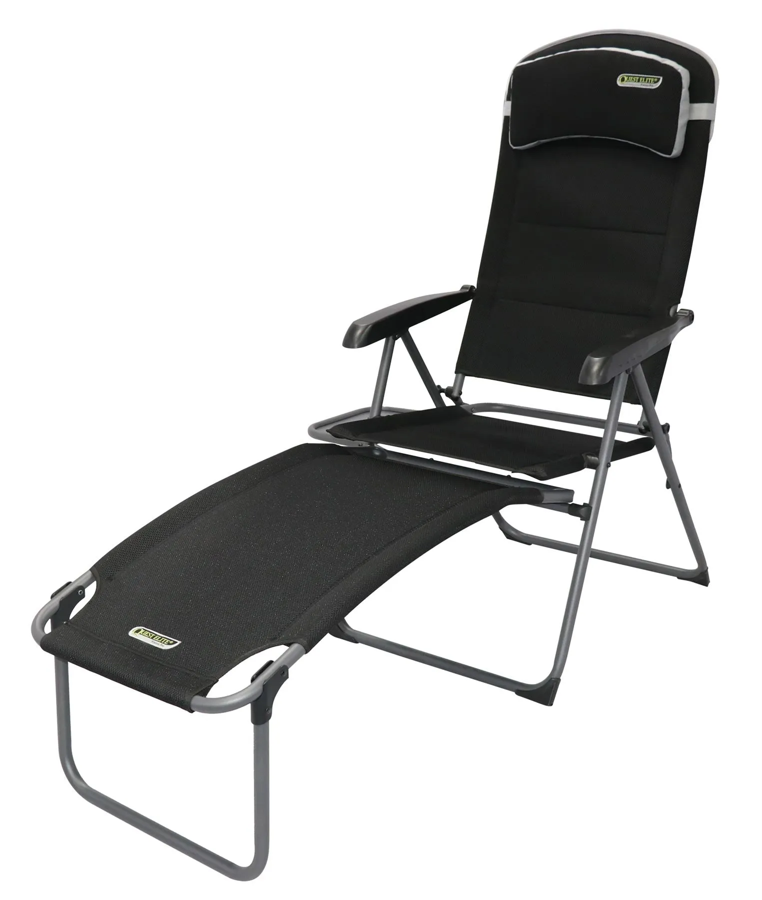 Quest Vienna Pro Recline Camping Caravan Chair with Side Table