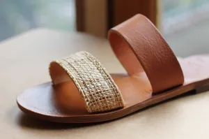 Raphiki - Camel Sole - Two-Strap Sandals