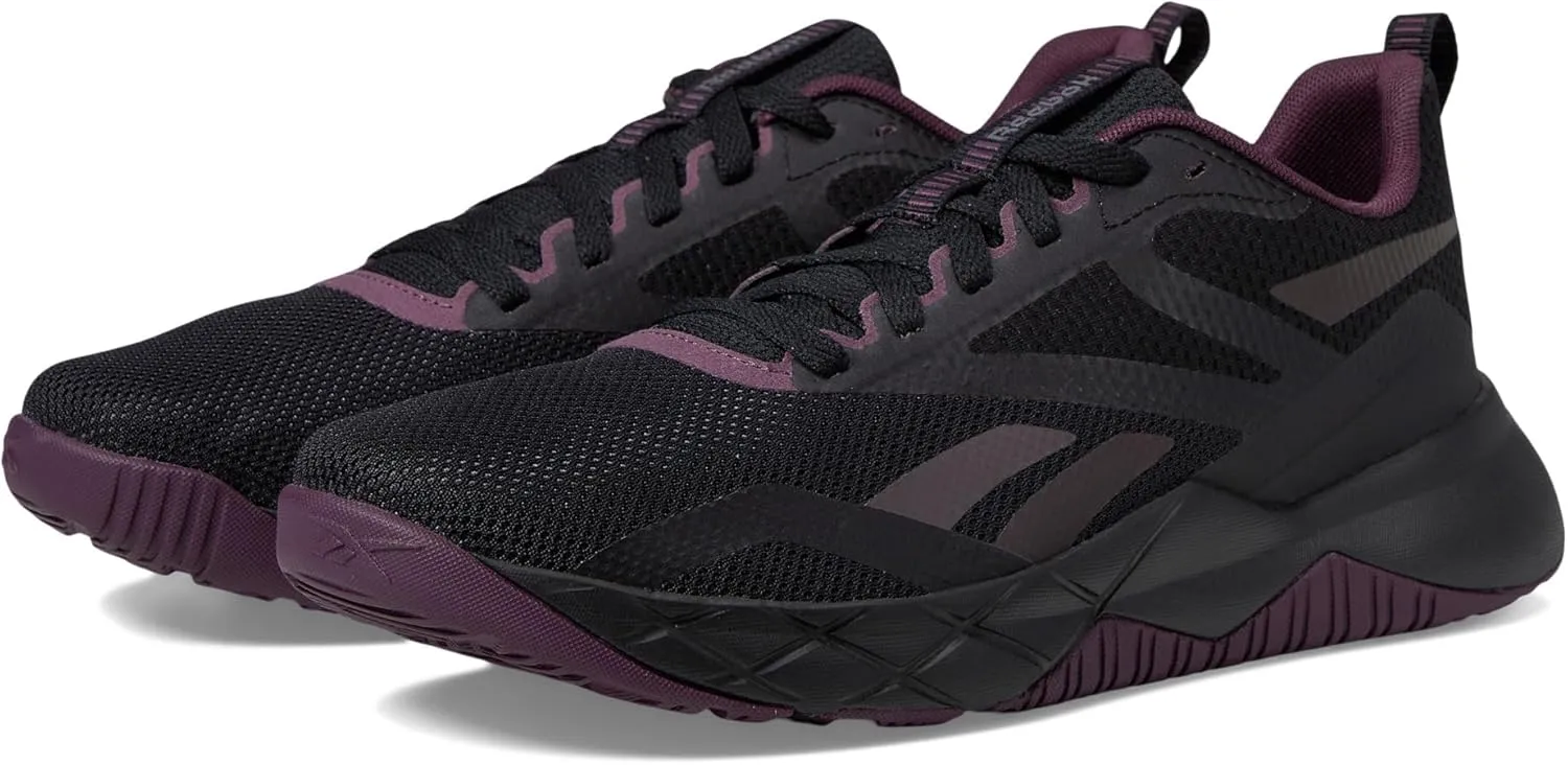 Reebok Women's NFX Trainer Sneaker, Black/Midnight Plum/Footwear White, 10