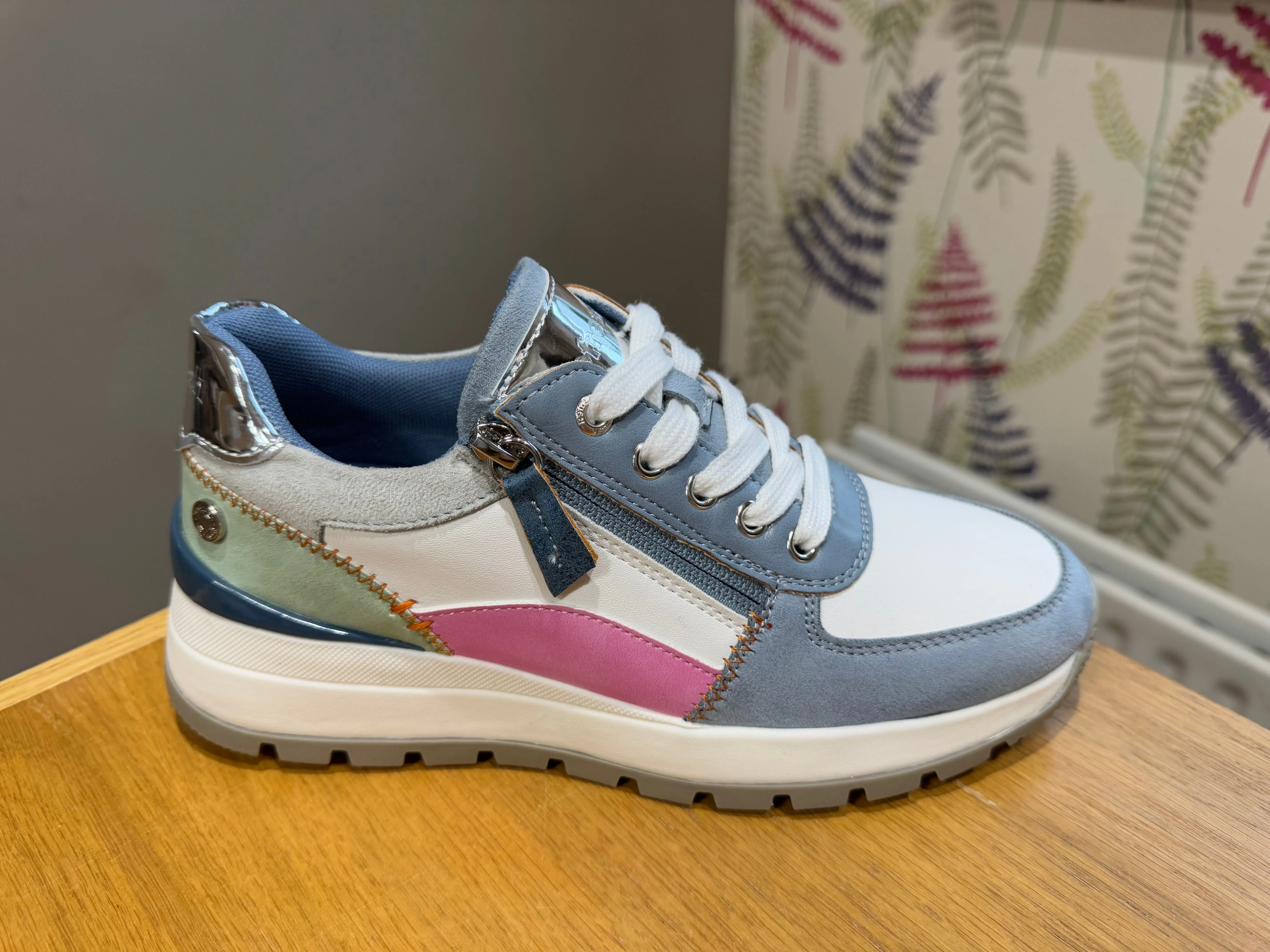 Refresh Denim Multi Zip Trainer