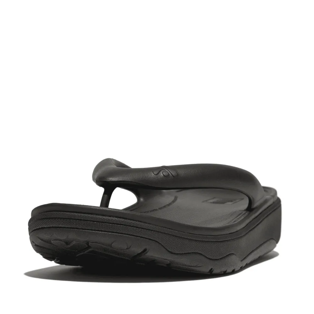 RELIEFF RECOVERY Womens Toe Post Sandals Black