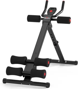 RELIFE REBUILD YOUR LIFE AB Workout Machine Abdominal Trainer Foldable Ab Cruncher Strength Training Equipment for Home Gym 440 LBS