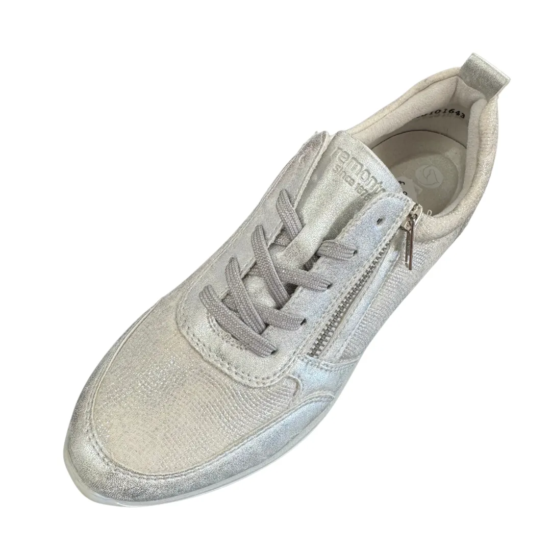 Remonte Silver Shimmer Wedge Trainers