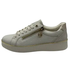 Remonte White Trainers with Side Zip