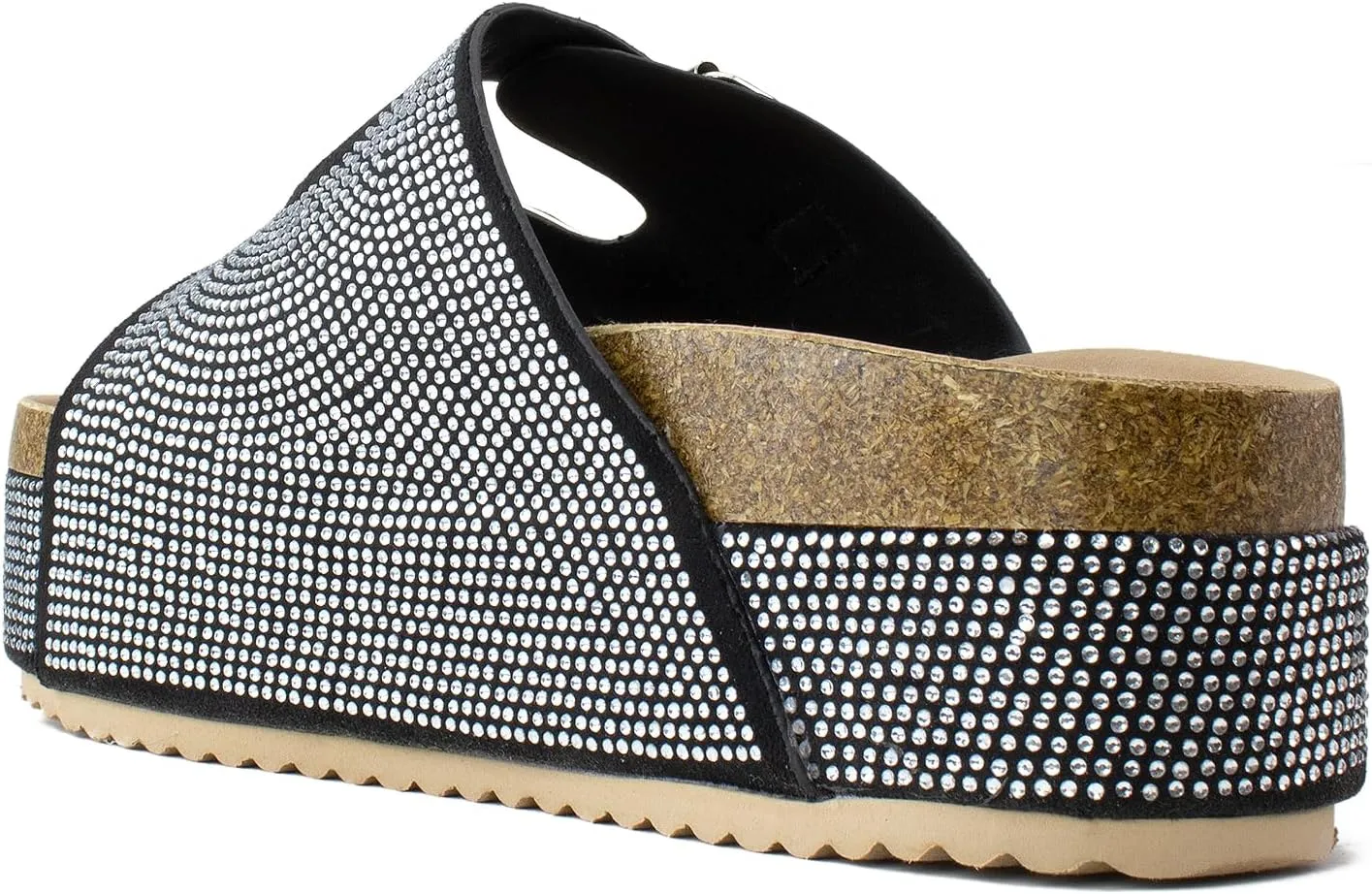 RF ROOM OF FASHION Women's Open Toe Slide on Footbed Platform Sandals