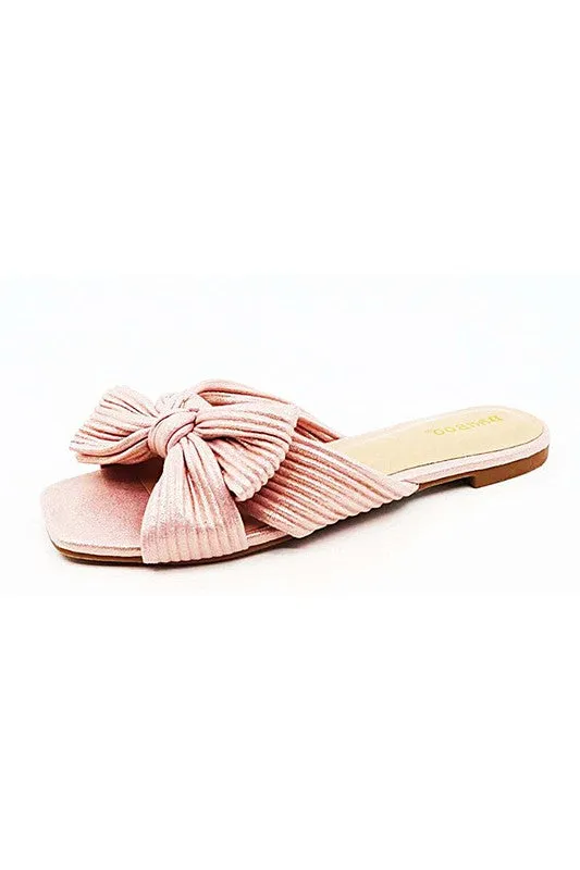 Ribbon Point Square BUZZING FLAT, SANDALS