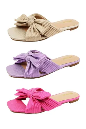 Ribbon Point Square BUZZING FLAT, SANDALS
