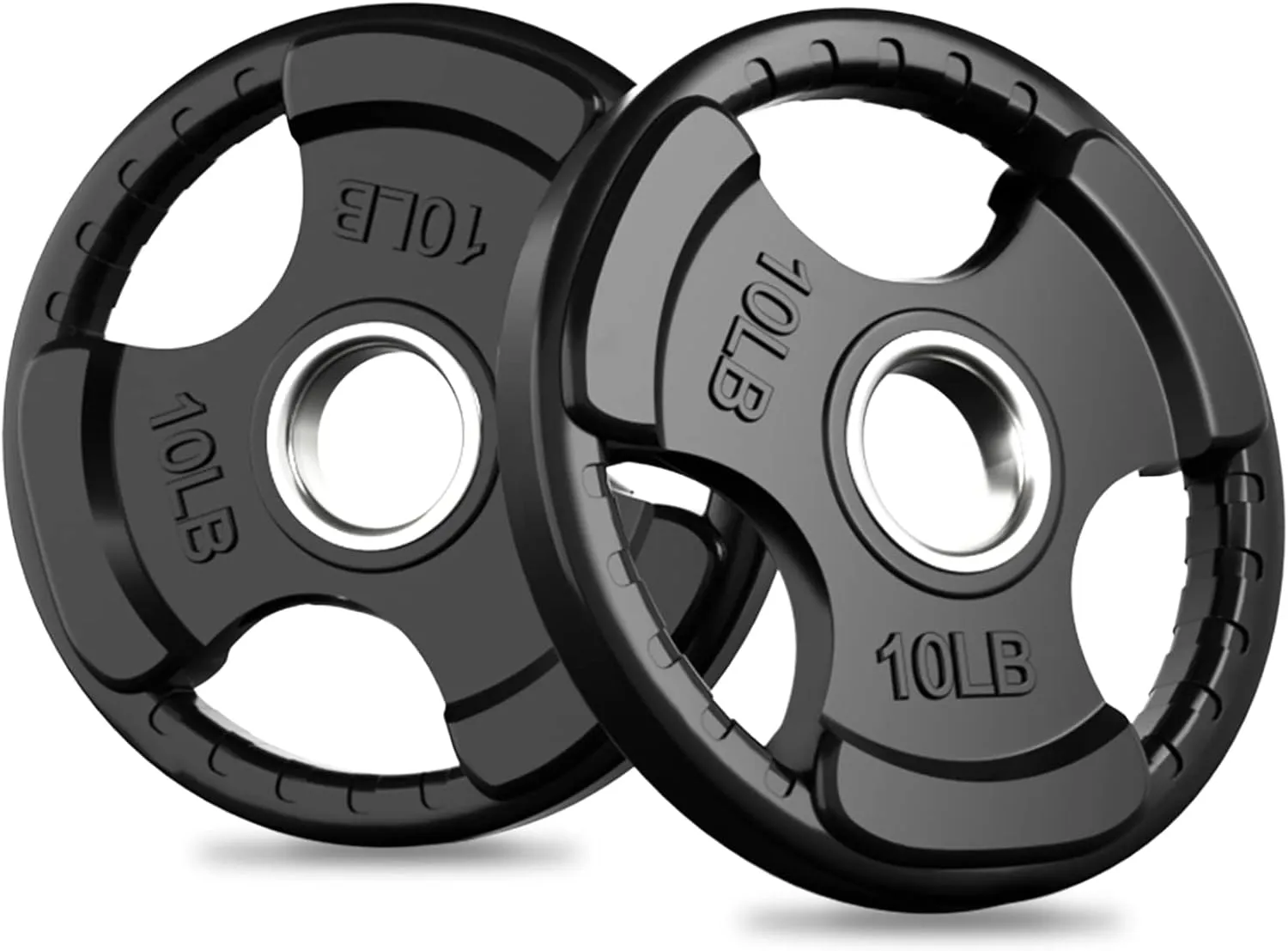 RitFit Olympic Rubber Grip Plates for Barbell, 2-Inch Weight Plates for Weightlifting and Strength Training in Home & Gym, Single, Pair and Sets(2.5/5/10/25/35/45 LB)