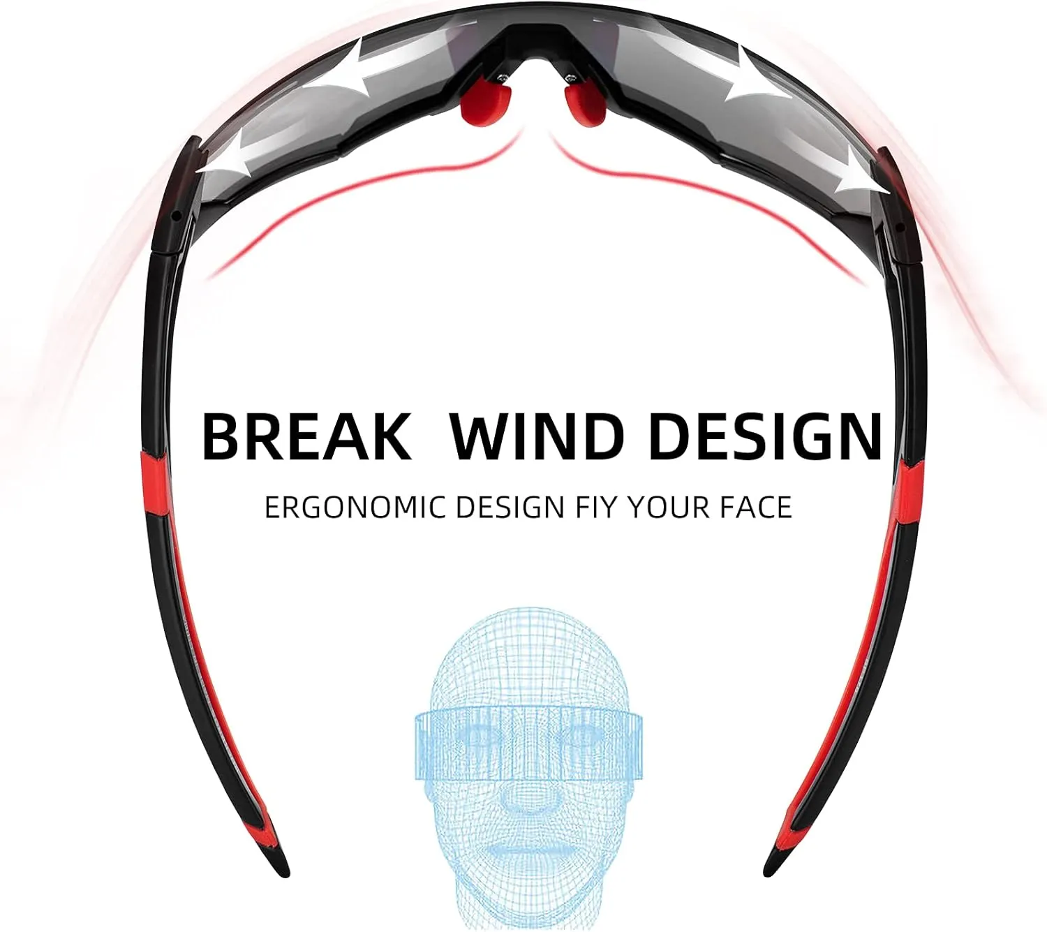 ROCKBROS Photochromic Sunglasses for Men Cycling Sunglasses Sports Bike Glasses