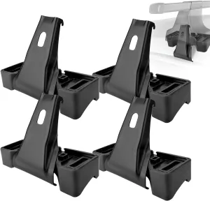 Roof Rack System Fit Kits, Compatible with Thule Evo Clamp & Thule Edge Clamp Foot Packs - Roof Rack Flush Rail and Edge Feet Mounting Kit Hardware, with Santoprene Pads & Metal Clamps
