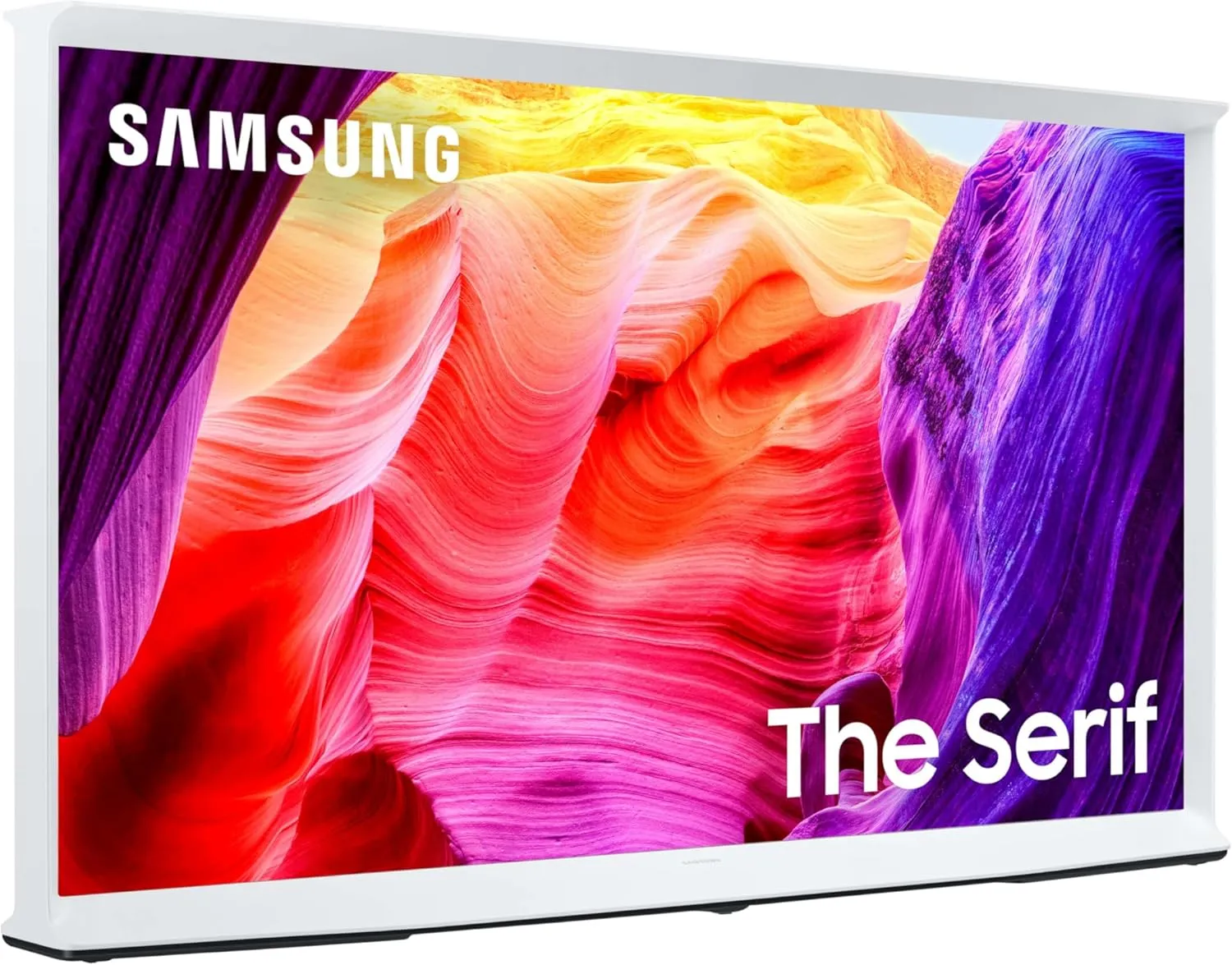 SAMSUNG 43-Inch Class QLED 4K The Serif LS01D Series Quantum HDR Smart TV with 360 L-Shape Design, Anti-Reflection Matte Display, Detachable Easel Stand, Alexa Built-in (QN43LS01D, 2024 Model)