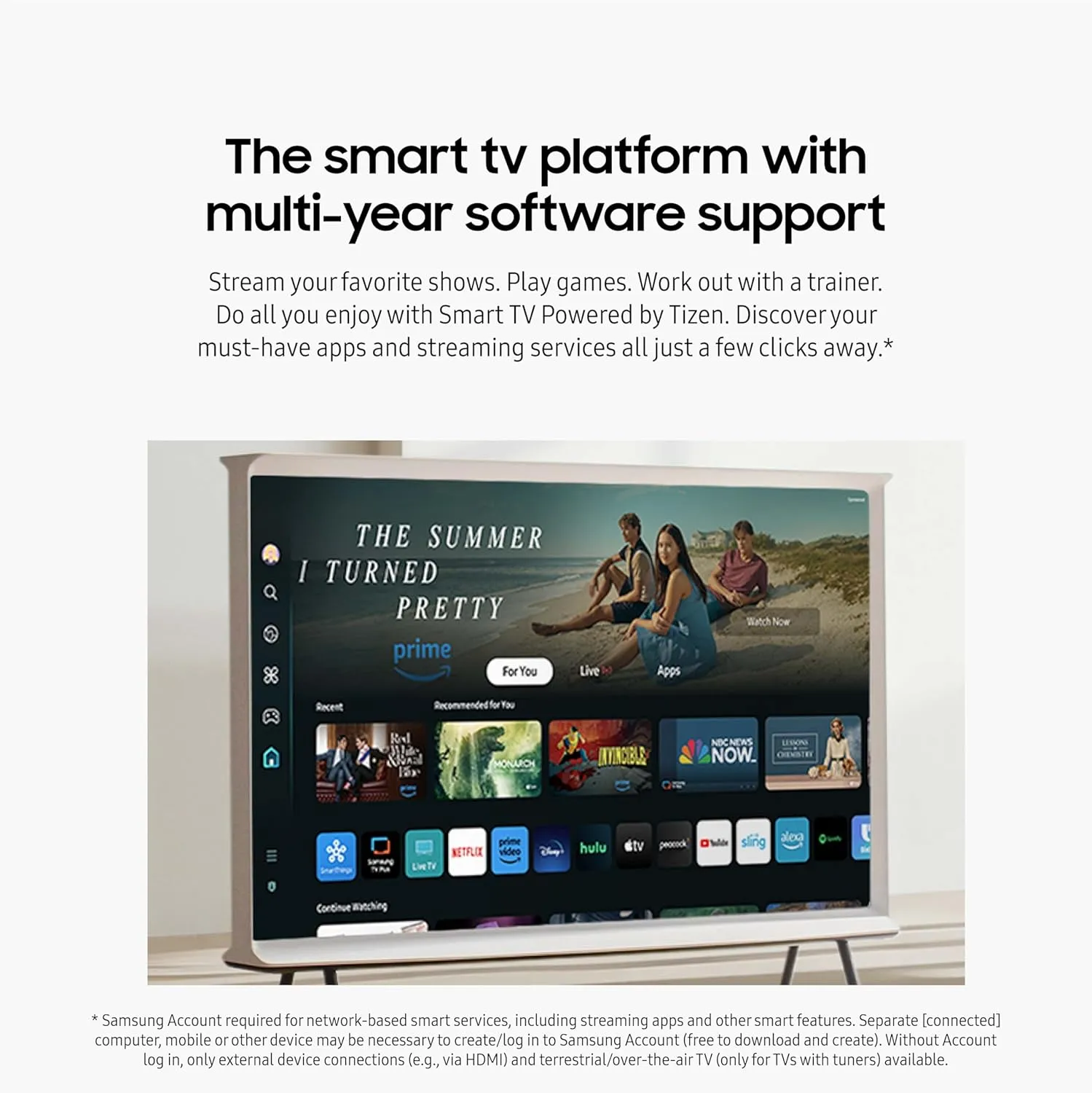 SAMSUNG 43-Inch Class QLED 4K The Serif LS01D Series Quantum HDR Smart TV with 360 L-Shape Design, Anti-Reflection Matte Display, Detachable Easel Stand, Alexa Built-in (QN43LS01D, 2024 Model)