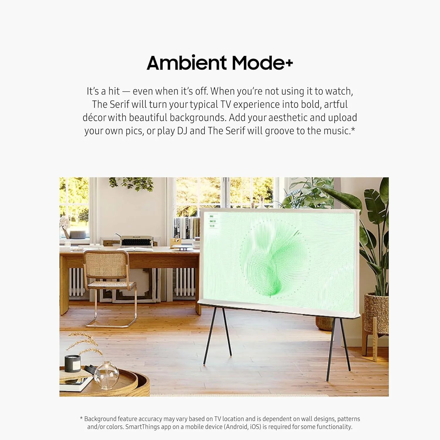 SAMSUNG 43-Inch Class QLED 4K The Serif LS01D Series Quantum HDR Smart TV with 360 L-Shape Design, Anti-Reflection Matte Display, Detachable Easel Stand, Alexa Built-in (QN43LS01D, 2024 Model)