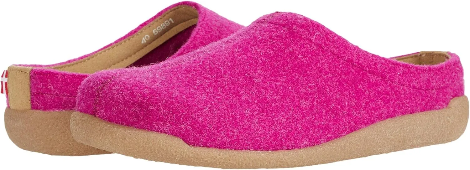 Sanita® Lodge Slide Slippers for Men and Women – 100% Natural Wool – Suede Lining – Cork Latex Footbed